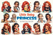 Cartoon Baby Princess.TShirt Sticker, an Animal Illustration by KENO Mascots (Thumbnail 1 of 11)