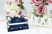 Navy Wedding Invitation Template, an Invitation Template by DreamsClipArt (Thumbnail 4 of 6)