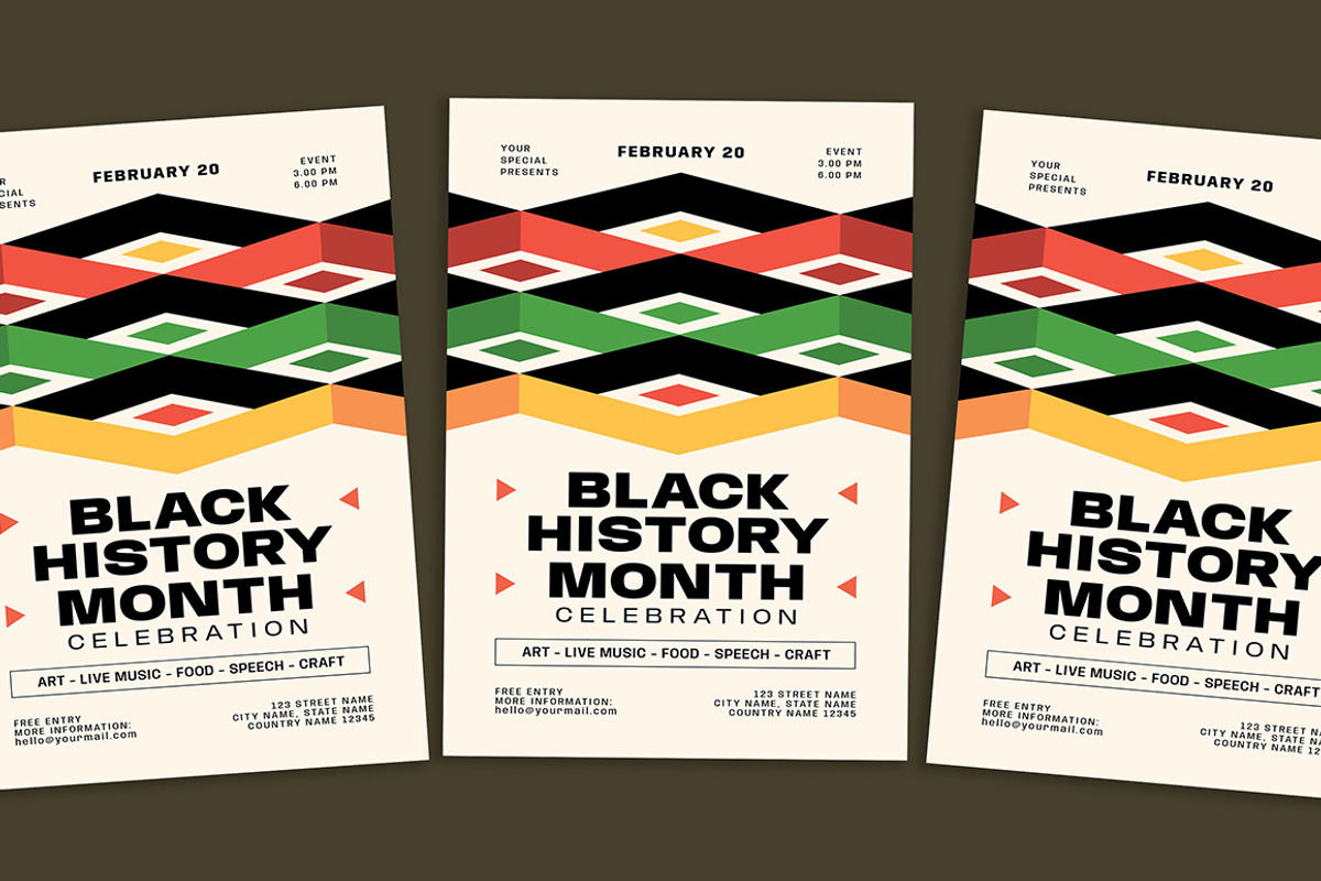 Black History Month Flyer, a Flyer Template by Gumico Studio. (Photo 1 of 3)
