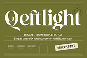 Qeftlight Elegant Contrast Serif, a Serif Font by timelesstype.co (Thumbnail 1 of 10)