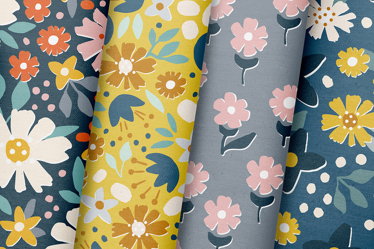 Rustic floral patterns set, a Pattern Graphic by rosypatterns (Photo 4 of 7)