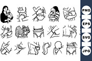 Newborn Care Illustration Set, an Illustration by designvectx (Thumbnail 1 of 3)