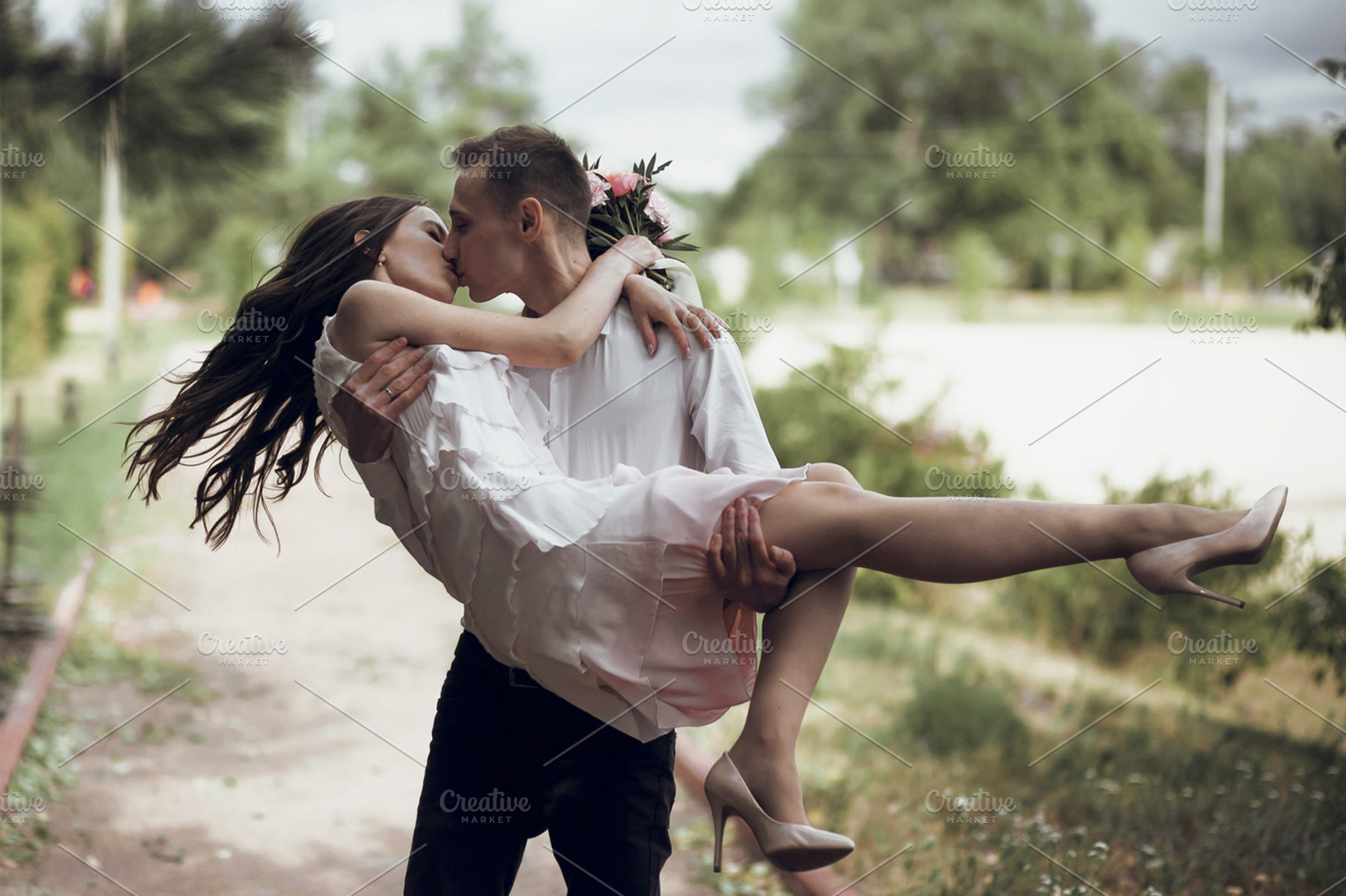 Couple in love containing romantic, romance, and kiss, a Person Photo by IvashStudio