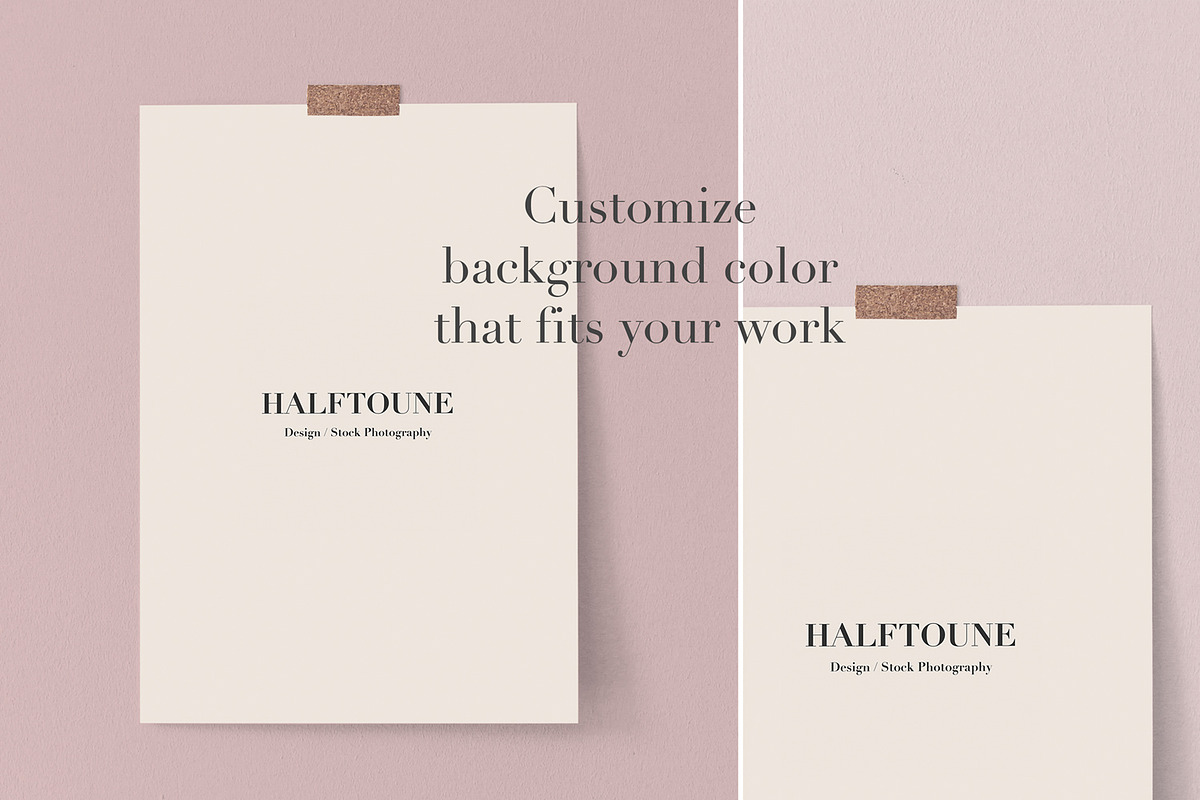 Mockup A4 Customizable Background, a Graphic by HALFTOUNE (Photo 2 of 4)