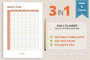 Weekly Planner Template, Canva, a Templates & Theme by Jaboor Magics (Thumbnail 1 of 4)