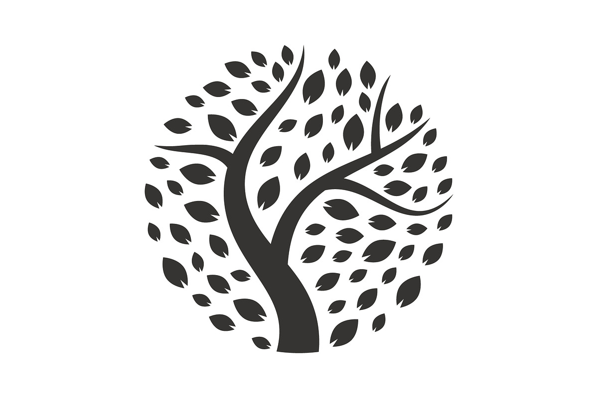 Modern tree logos. Plant symbols, a Branding & Logo Template by Rhealea_Design