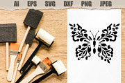 Stencil Ornamental Butterfly, a Decorative Illustration by MARYCRAFTIRIA (Thumbnail 2 of 3)