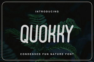 Quokky Condensed Font, a Sans Serif Font by Bayuktx