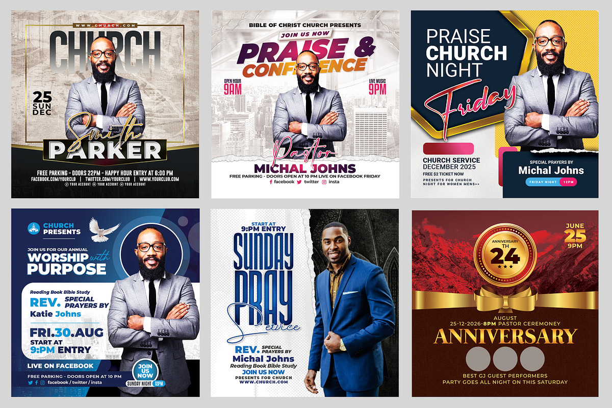 New-200 Church Flyers Bundle, a Flyer Template by AfzaalGraphics (Photo 27 of 41)