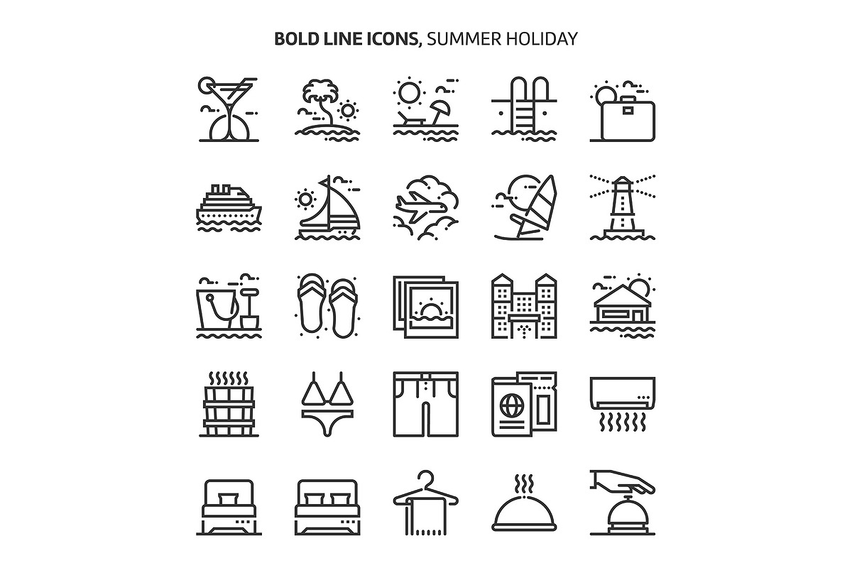 Bold Line Icons, an Outline Icon by Howcolour (Photo 80 of 151)