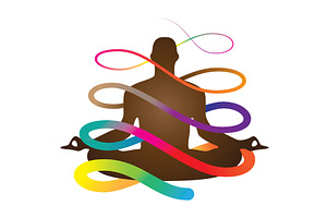Person in yoga pose with energy, a Technology Illustration by LogosDen