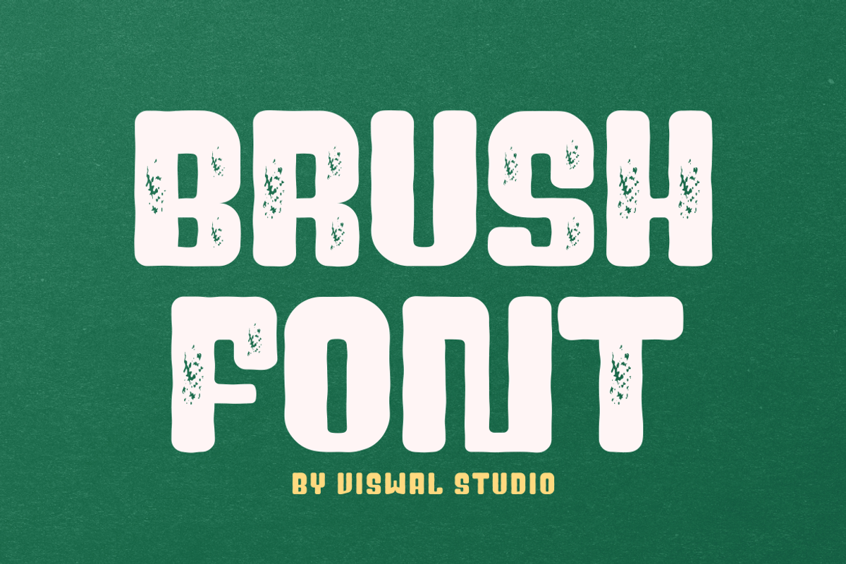 Black Rough - Modern Brush Font, a Sans Serif Font by Viswal Studio (Photo 3 of 7)
