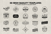 Modern Vintage Logo/Badge Templates, a Branding & Logo Template by Bitstate Design (Thumbnail 2 of 4)