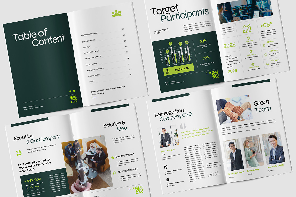 Project Annual Report Template, a Brochure Template by TMint Play (Photo 2 of 8)