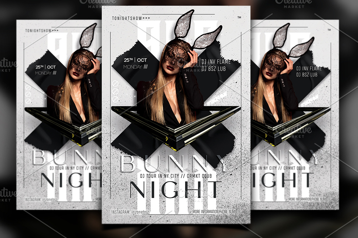 Bunny Night Club Flyer, a Flyer Template by Basez Flyers (Photo 4 of 4)