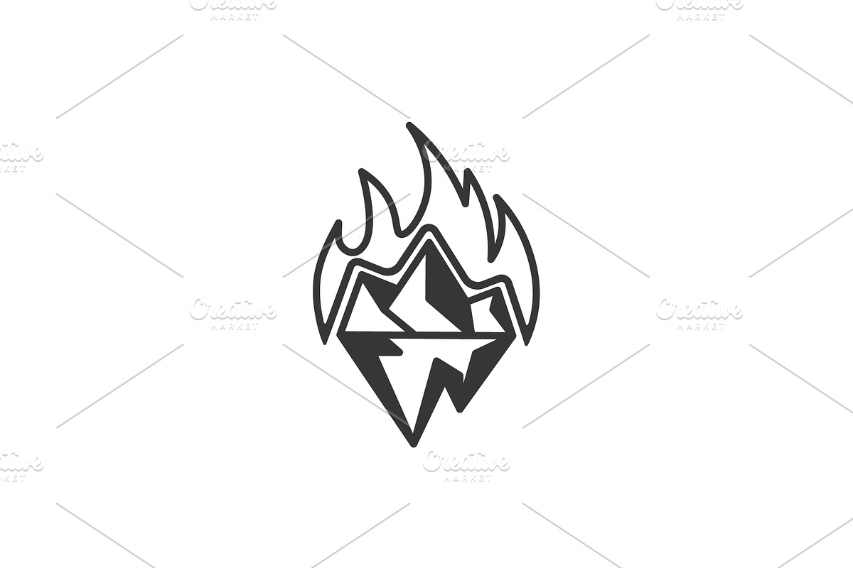 Ice & Fire Simple Logo For Business, a Branding & Logo Template by Logo Loom (Photo 2 of 4)