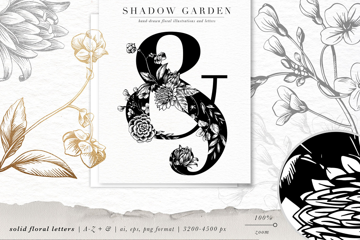 Shadow Garden Botanical Monograms, an Illustration by Eclectic Anthology (Photo 11 of 15)