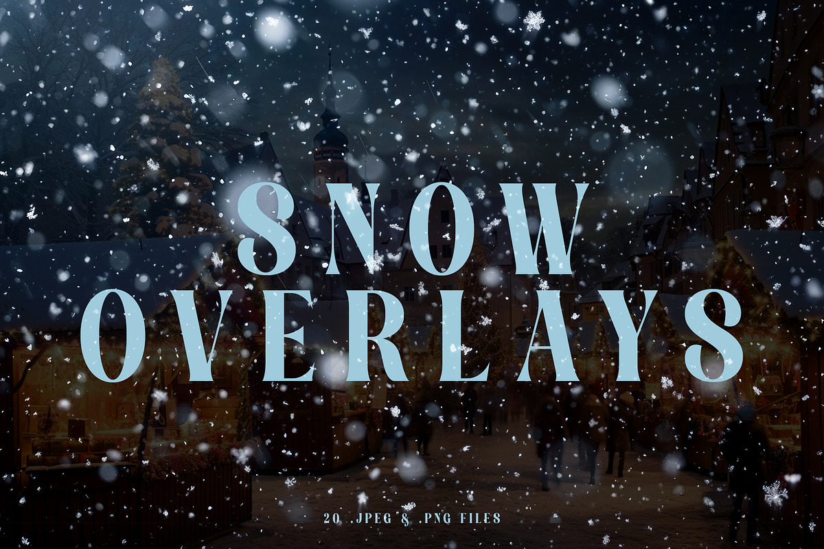 Pack 20 Snow Flakes Overlay Textures, a Texture Graphic by smishura (Photo 1 of 4)