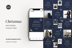 Christmas Instagram Puzzle template, a Social Media Template by LiliesandBerries