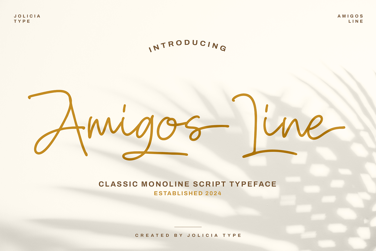 Amigos Line | Handwritten Font, a Handwritten Font by Jolicia Type (Photo 1 of 10)