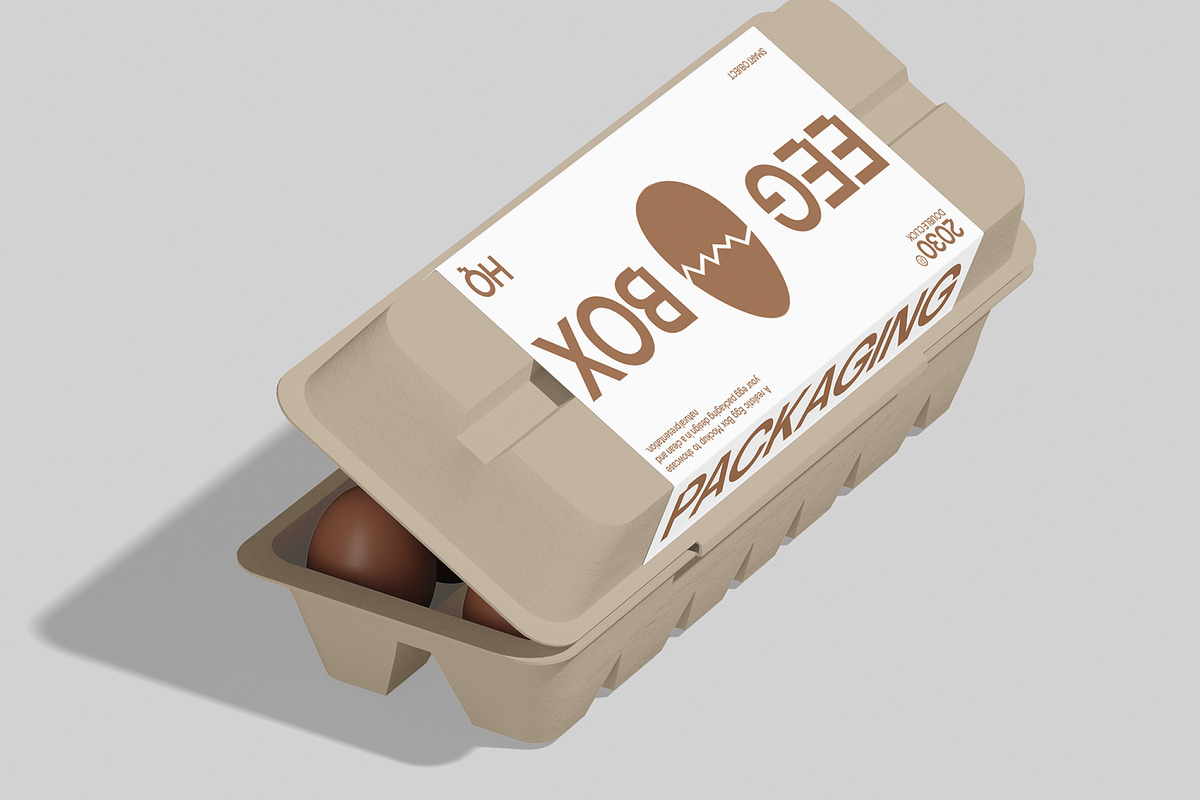 Egg Box Mockup, a Packaging Mockup by Unerispace (Photo 4 of 5)