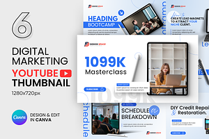 Minimal YouTube Thumbnail Bundle, a Social Media Template by Design Space