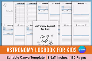 Astronomy Logbook For Kids Canva