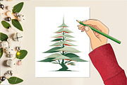 Christmas Trees PNG Bundle, an Illustration by DreamCafeArt (Thumbnail 6 of 6)