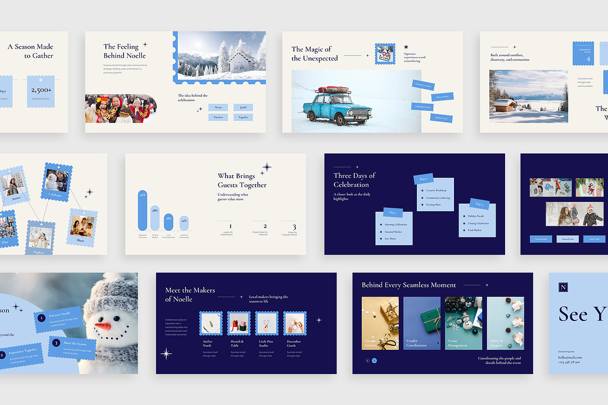 Noelle - Holiday Event PowerPoint, a Presentation Template by New Coral Design (Photo 3 of 10)