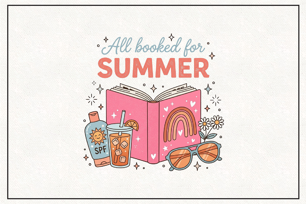 All Booked for Summer Png, a Work Illustration by CraftArtStudio (Photo 1 of 4)