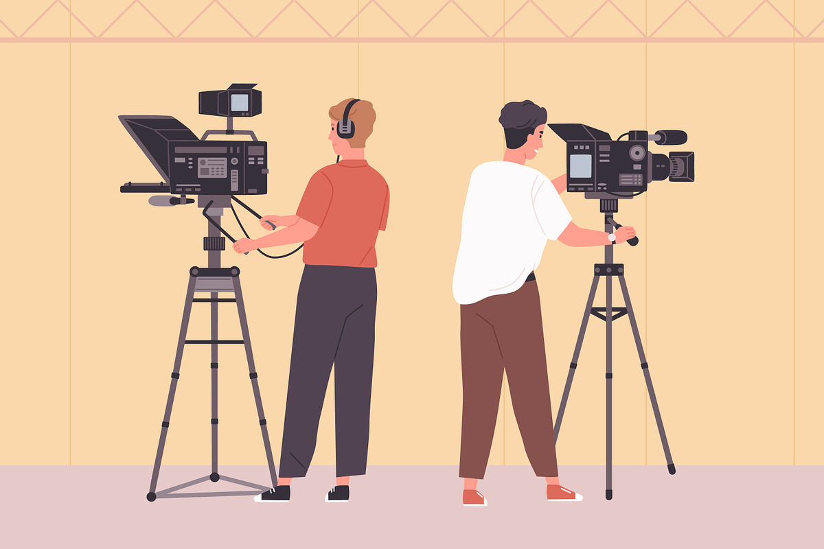 TV news studio workers, a Person Illustration by Good Studio (Photo 3 of 3)