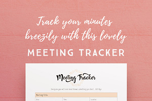 Meeting Tracker Printable Planners