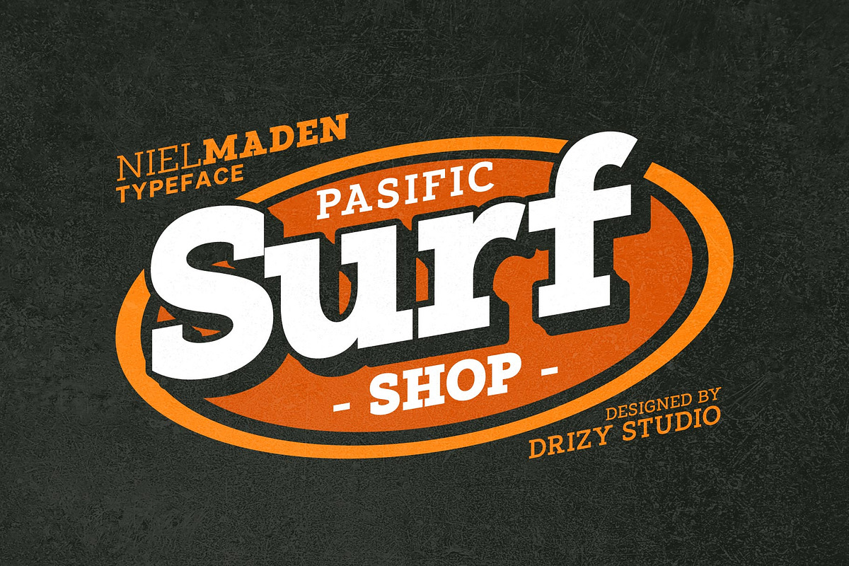 Nielmaden, a Slab Serif Font by Drizy (Photo 9 of 9)