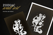 Aquarius Zodiac Wall Art, a Person Illustration by Vasya Kobelev (Thumbnail 1 of 7)