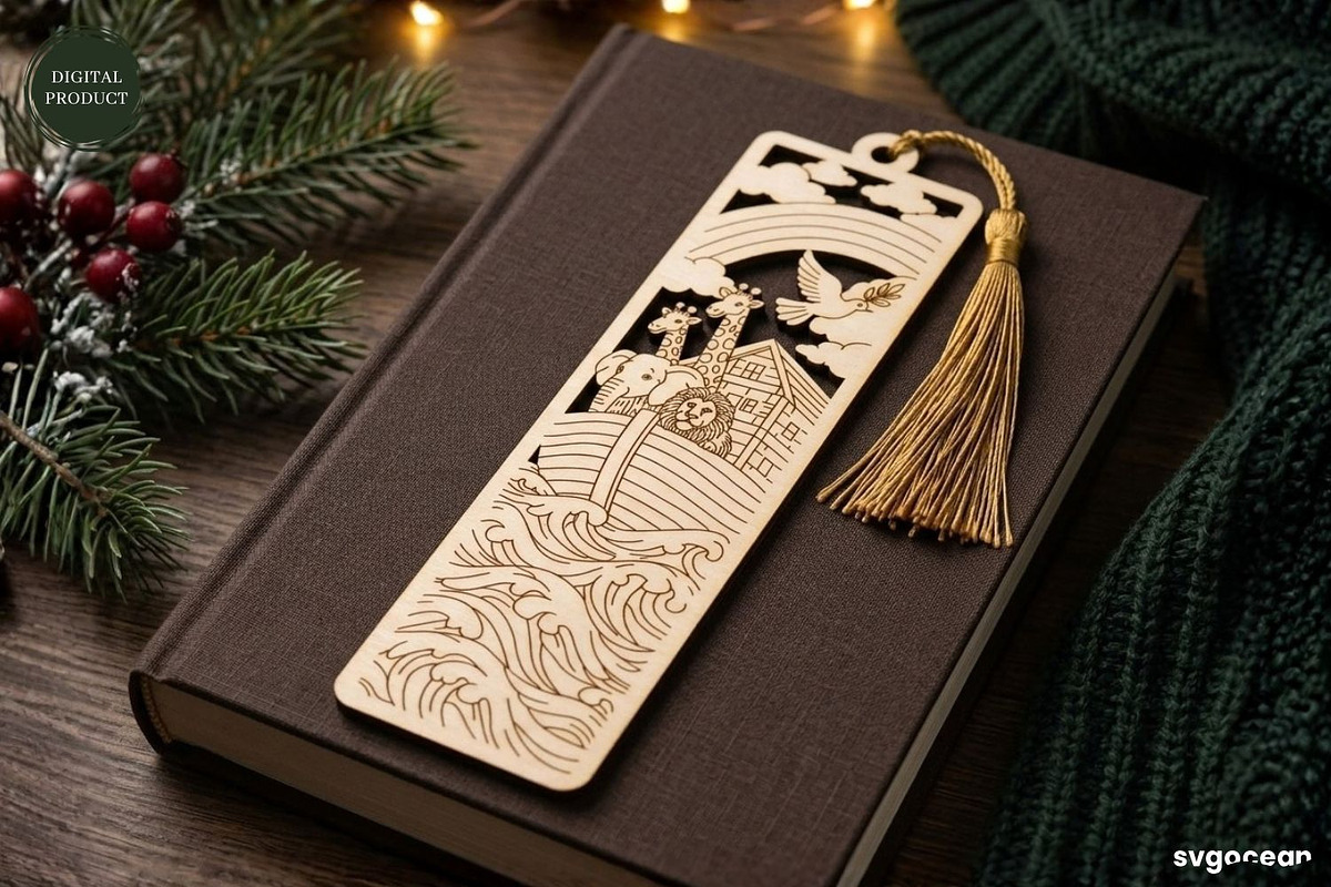 Wooden Jesus Bookmarks SVG Bundle, a Decorative Illustration by svgocean (Photo 12 of 13)