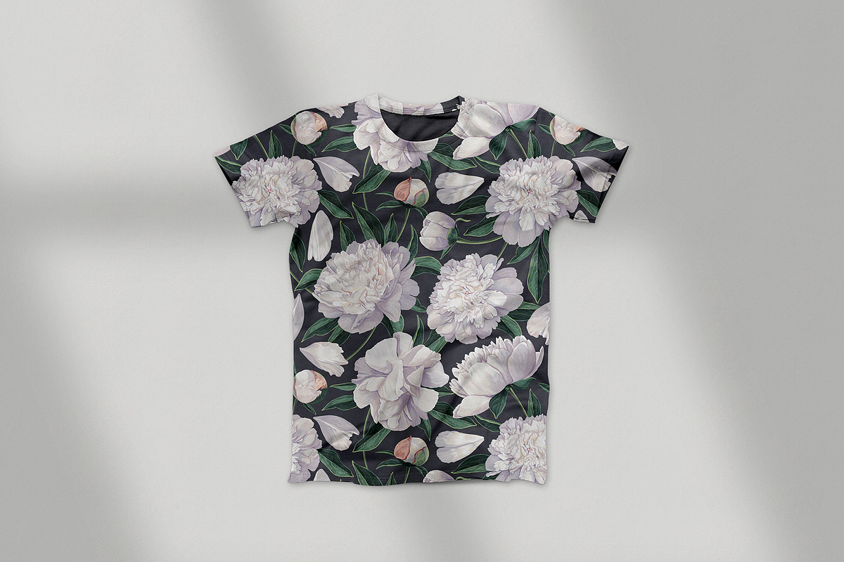 White Peonies Seamless Pattern, a Pattern Graphic by MarynaPetrovska (Photo 15 of 15)