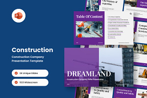 Construction Company PowerPoint, a Presentation Template by twinstd