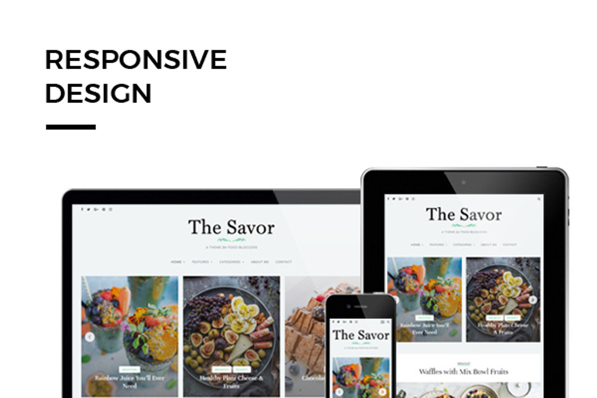 Savor Food Bloggers WordPress Theme, a WordPress Template by MatchThemes (Photo 2 of 4)