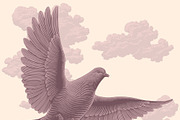 Design set Pigeons.Vector engraving, an Animal Illustration by Vector Engraving (Thumbnail 3 of 4)