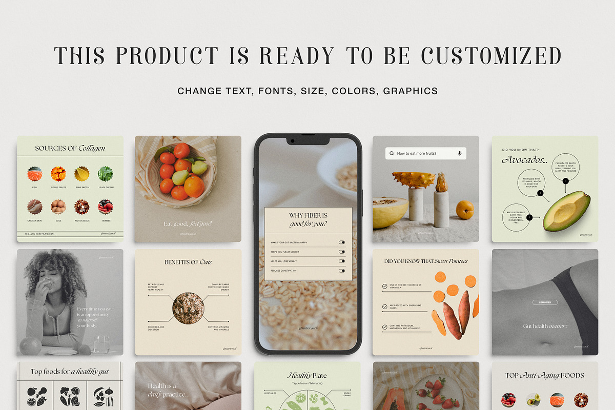 Nutrition Coach Instagram Templates, a Social Media Template by Chewie Co (Photo 10 of 10)