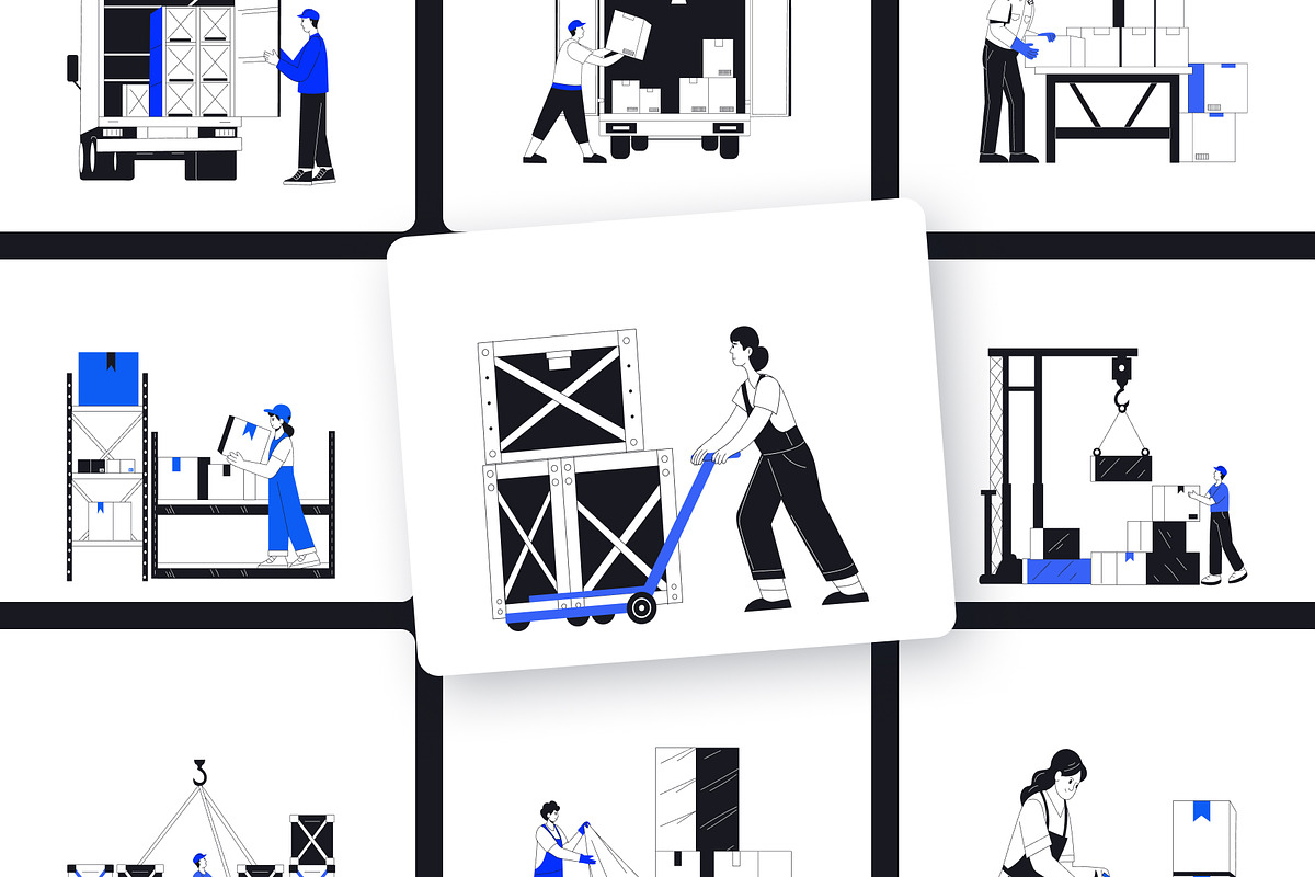Logistic Shipping Illustration Art, a Solid Icon by Vectors Market (Photo 5 of 9)