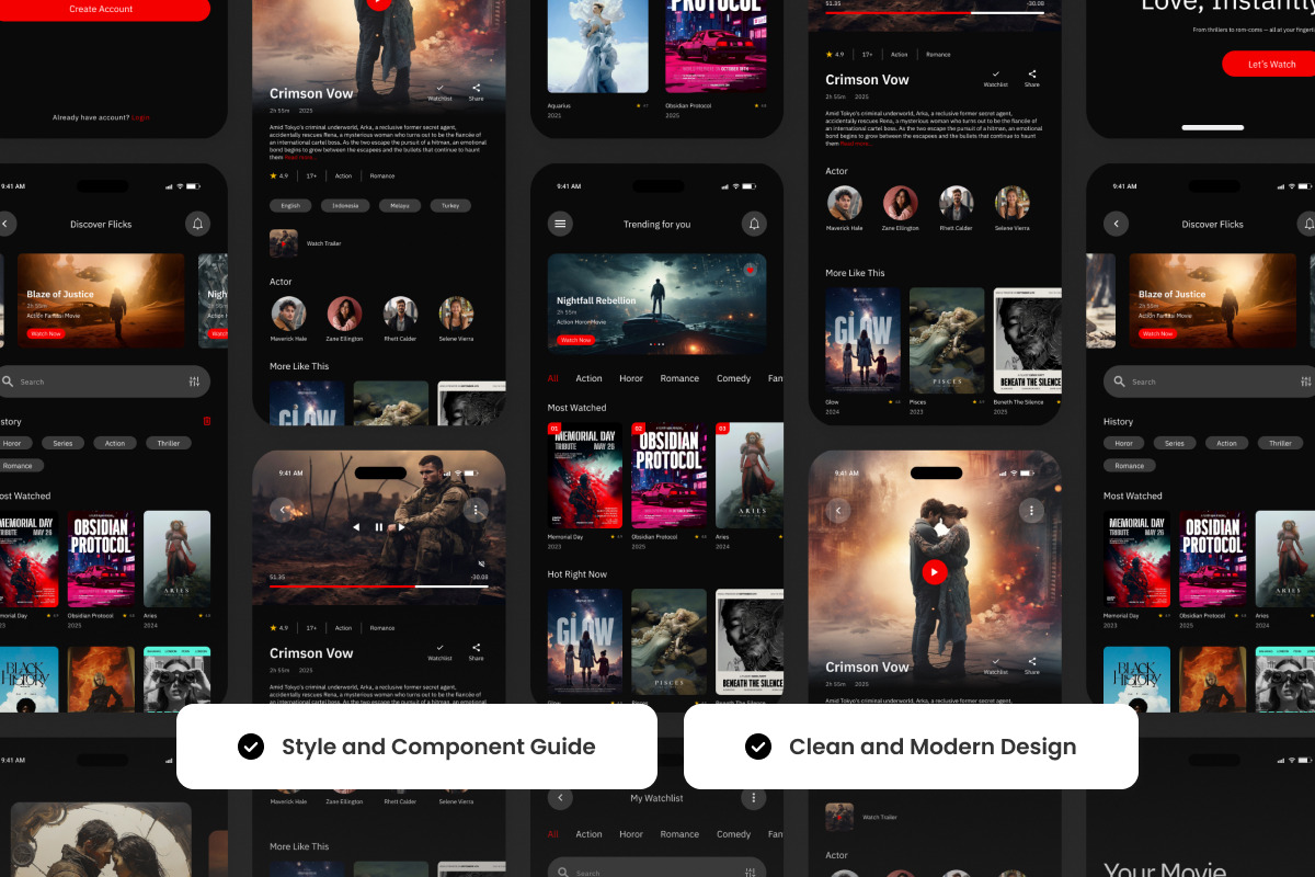 Layar – Movie App Design Template, an App Template by productype1 (Photo 2 of 5)