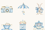 Watercolor Blue Elegant Clipart, an Object Illustration by BusyDaydesign (Thumbnail 6 of 9)