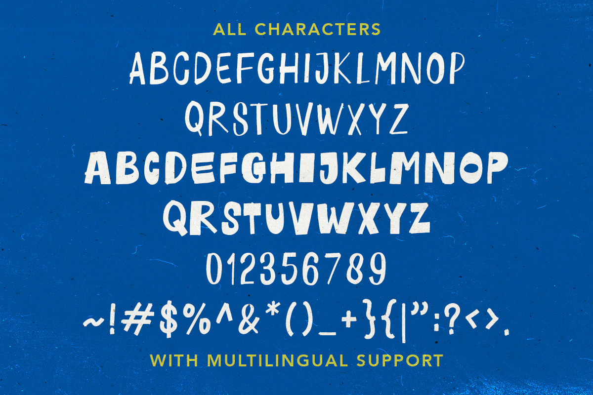 Crazy Party - Quirky Handmade Font, a Font by Sarid Ezra (Photo 11 of 11)