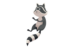 Cartoon raccoon character emotion, an Animal Illustration by the8monkey