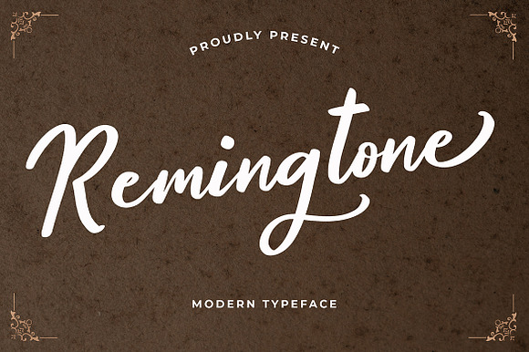 Remingtone Calligraphy Font preview 8