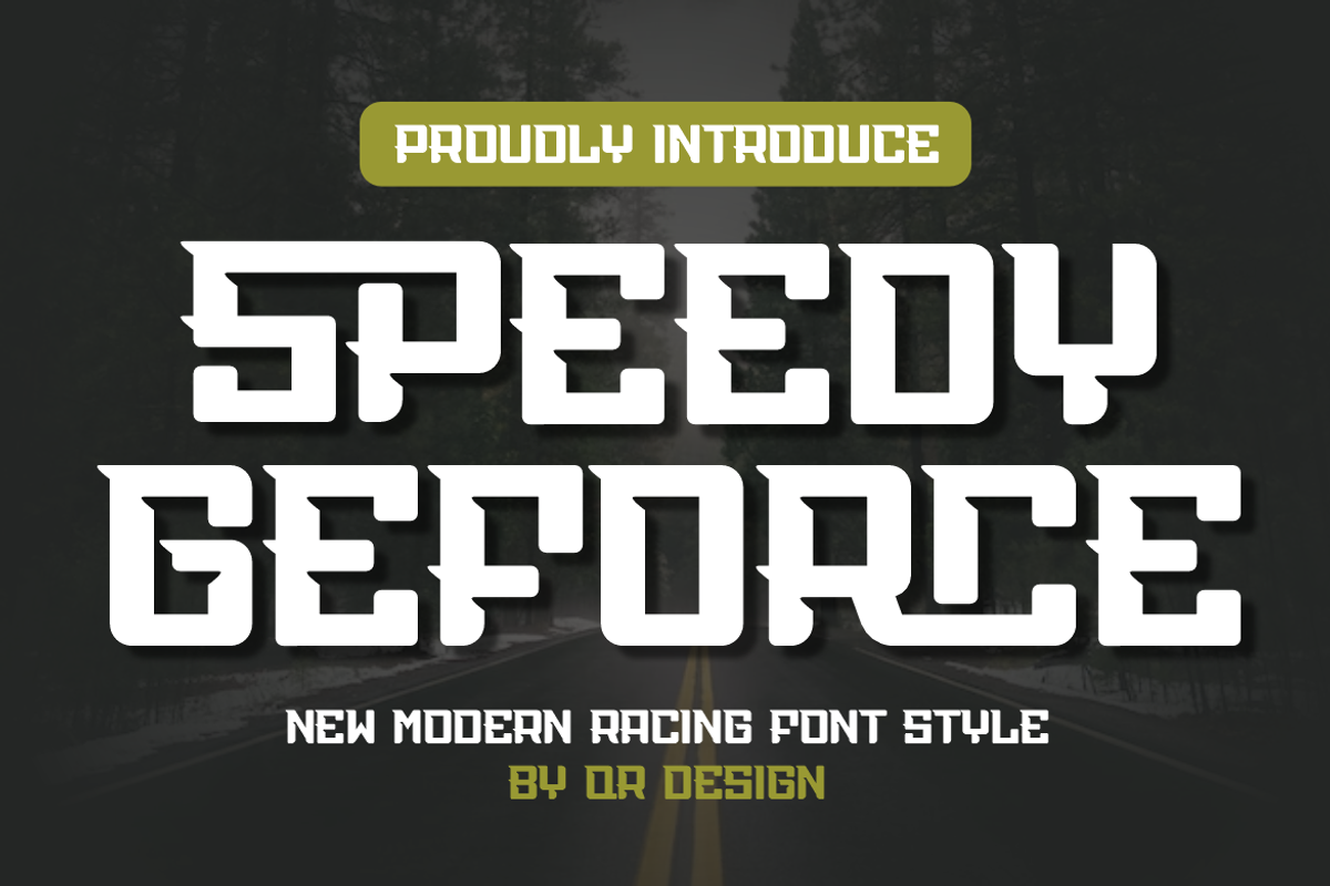 Speedy Geforce, a Serif Font by QR Design Studio (Photo 1 of 6)