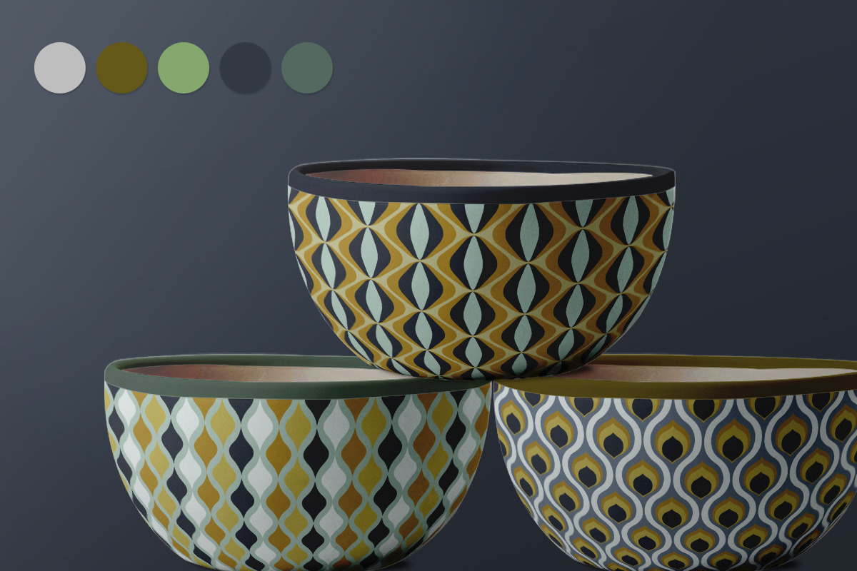 Retro Vibes Vector Patterns, a Pattern Graphic by Jennadesigns (Photo 10 of 13)