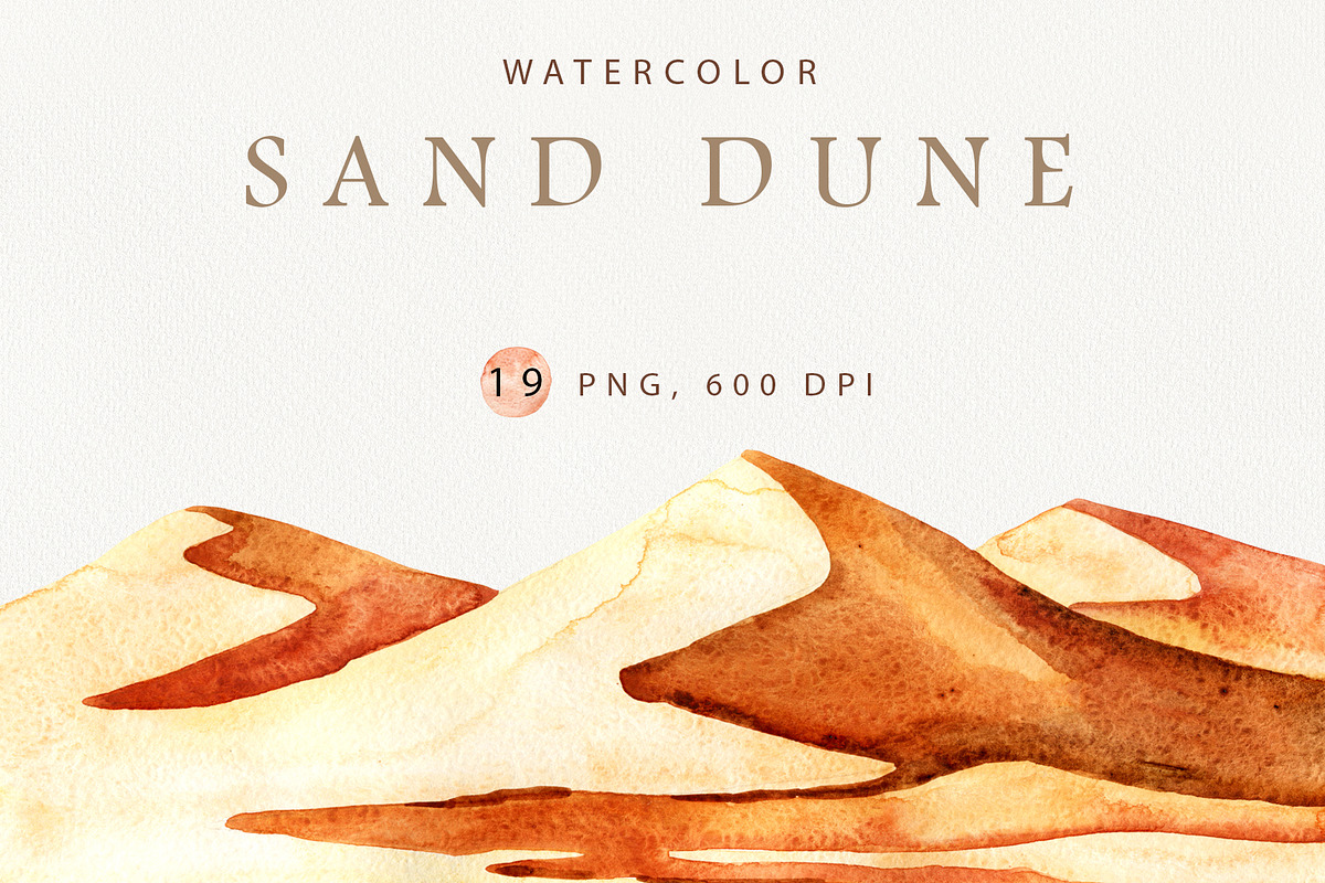Watercolor sand dune clip art, a Background Graphic by TanyaOak (Photo 1 of 4)