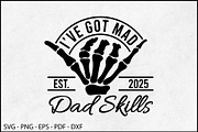 Mad Dad Skills Skeleton Hand SVG, an Object Graphic by BeeCraftR (Thumbnail 1 of 5)